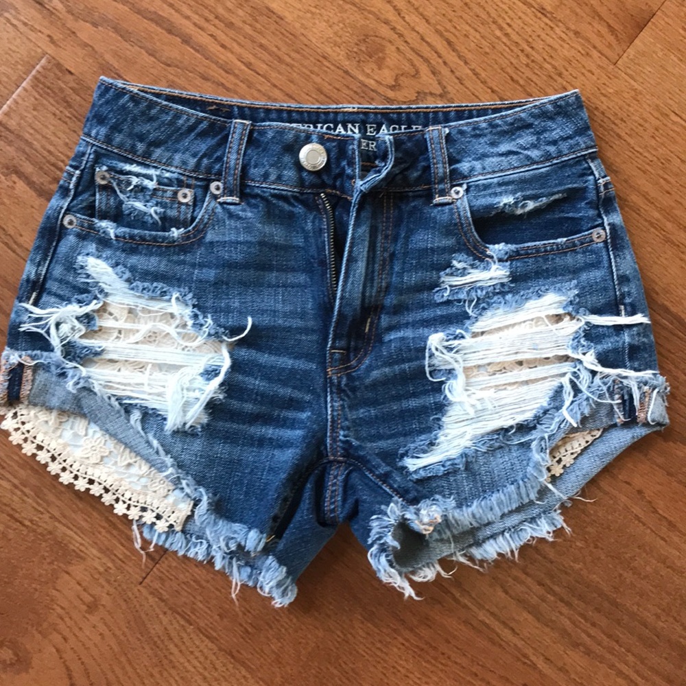 American eagle distressed shorts